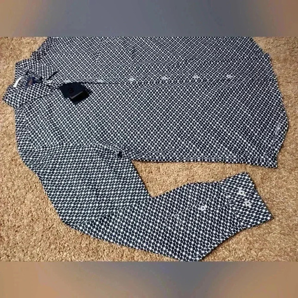 Good Man Brand Long sleeve geometric pattern button down shirt NWT - Picture 3 of 7